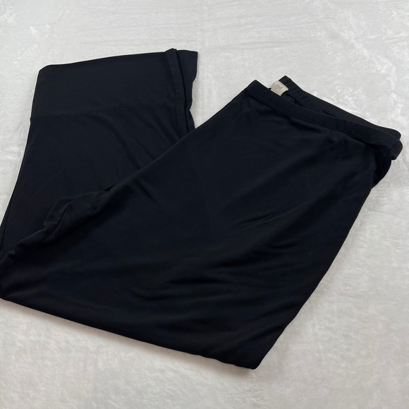 J.Jill Pants - JJill‎ Womens XL Black Rayon Blend Cropped Wide Leg Elastic Waist Pants Solid